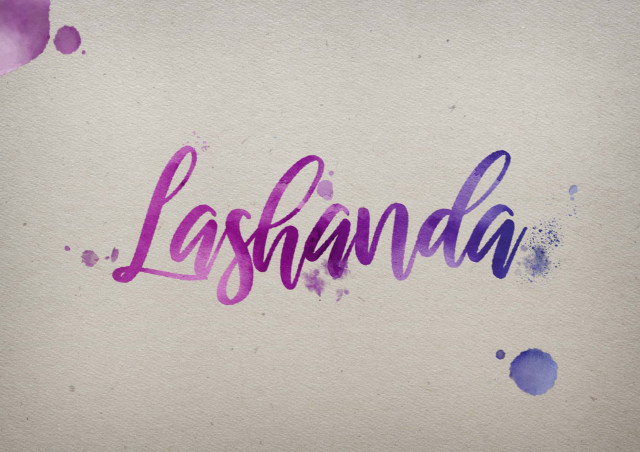 Free photo of Lashanda Watercolor Name DP