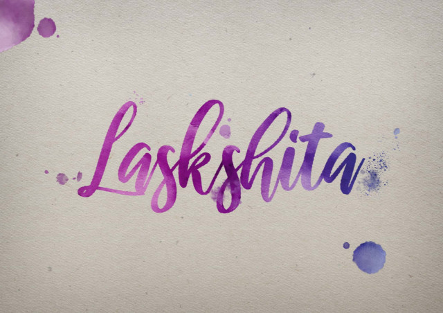 Free photo of Laskshita Watercolor Name DP