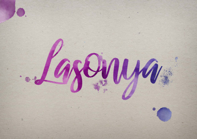 Free photo of Lasonya Watercolor Name DP