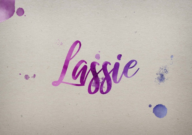 Free photo of Lassie Watercolor Name DP