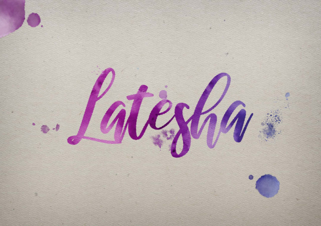 Free photo of Latesha Watercolor Name DP