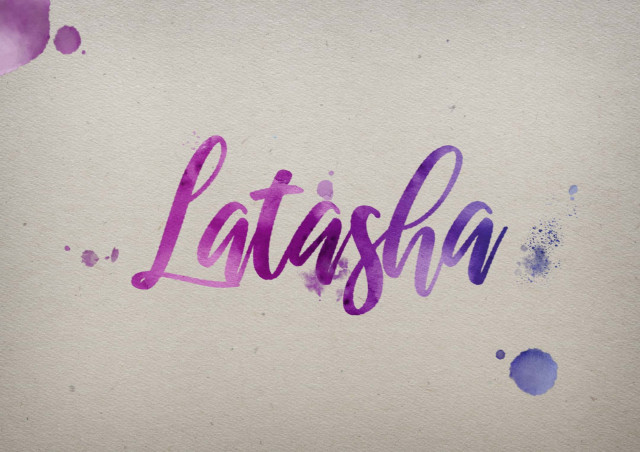 Free photo of Latasha Watercolor Name DP