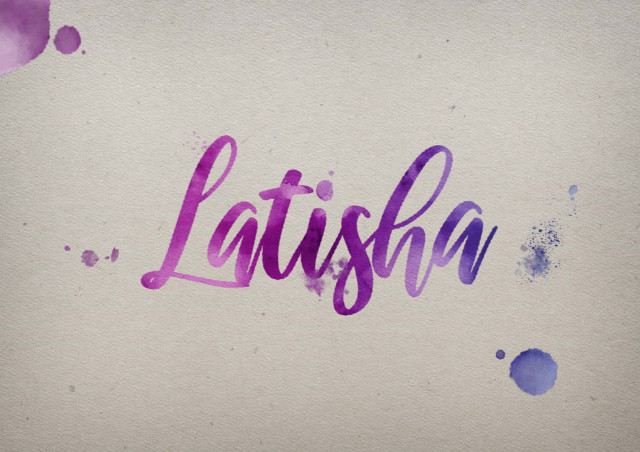 Free photo of Latisha Watercolor Name DP