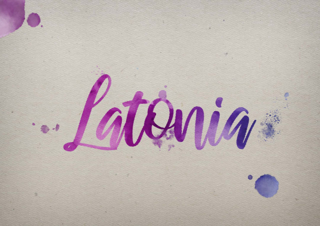Free photo of Latonia Watercolor Name DP