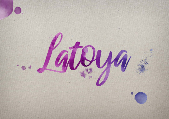Free photo of Latoya Watercolor Name DP