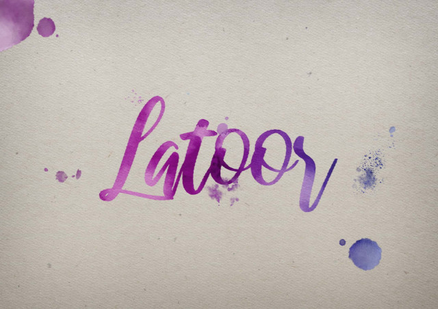 Free photo of Latoor Watercolor Name DP