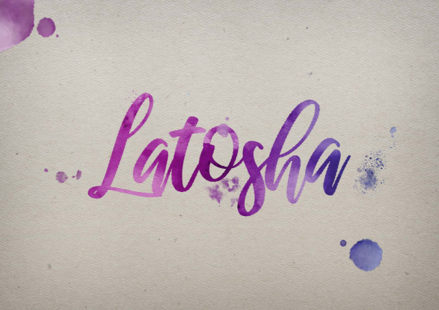 Free photo of Latosha Watercolor Name DP