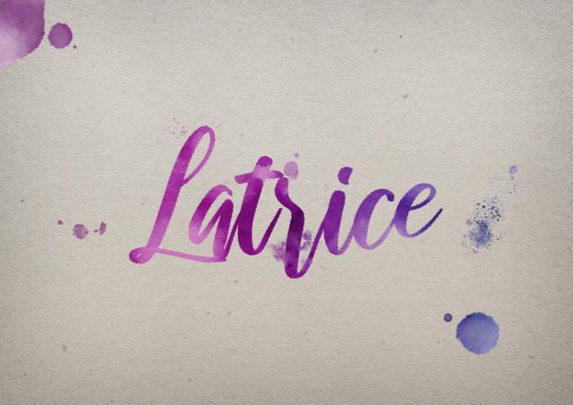 Free photo of Latrice Watercolor Name DP