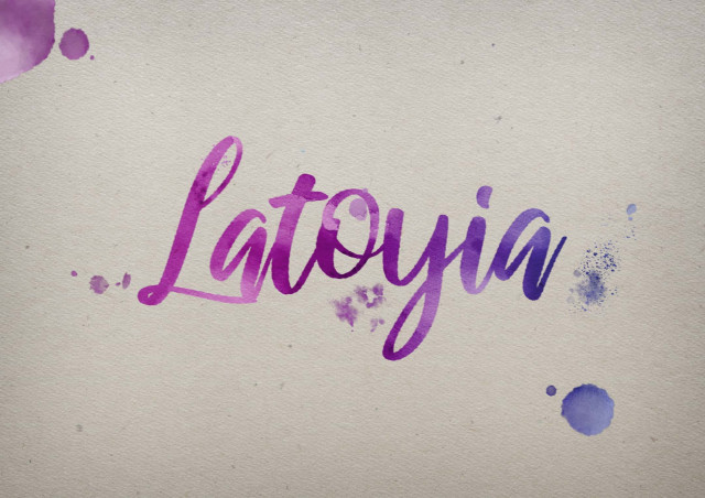 Free photo of Latoyia Watercolor Name DP