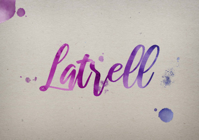 Free photo of Latrell Watercolor Name DP