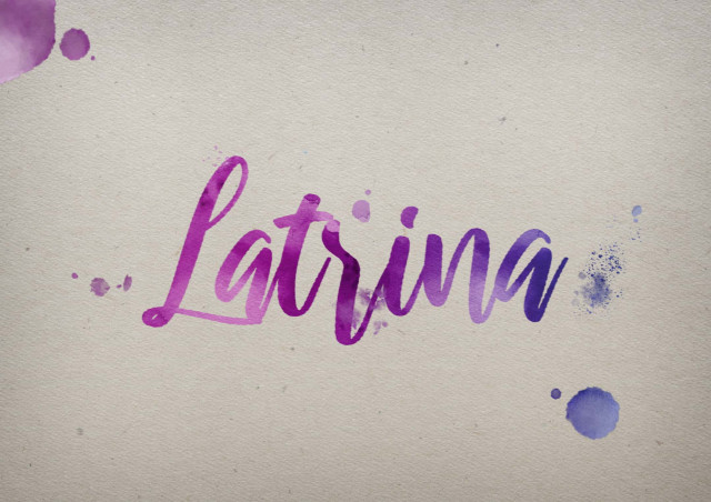 Free photo of Latrina Watercolor Name DP