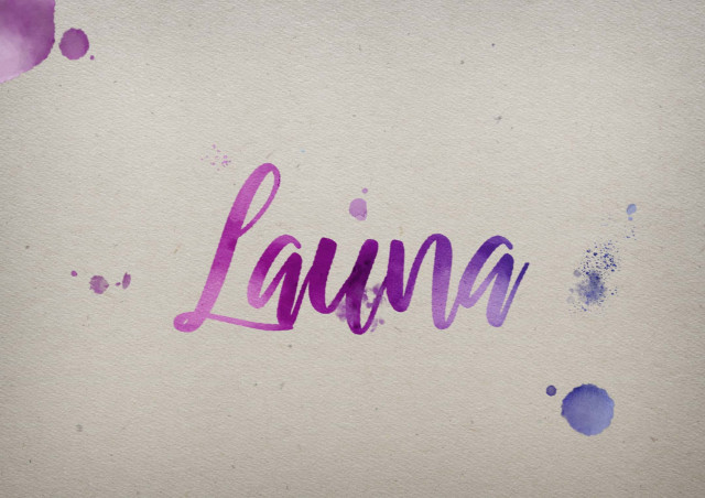 Free photo of Launa Watercolor Name DP