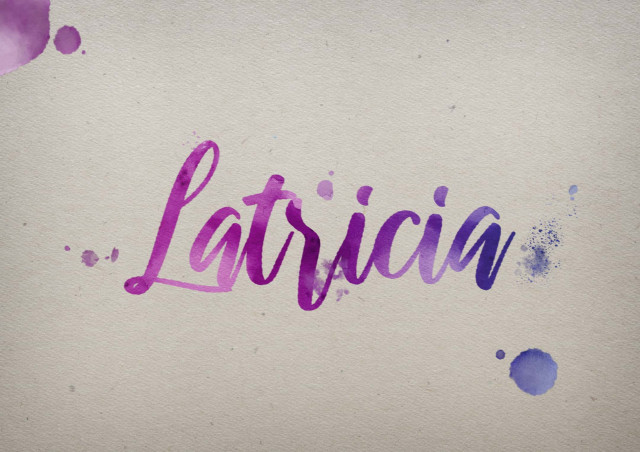 Free photo of Latricia Watercolor Name DP