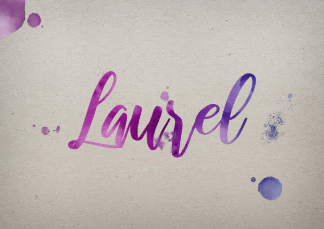 Free photo of Laurel Watercolor Name DP