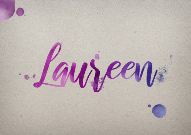 Free photo of Laureen Watercolor Name DP