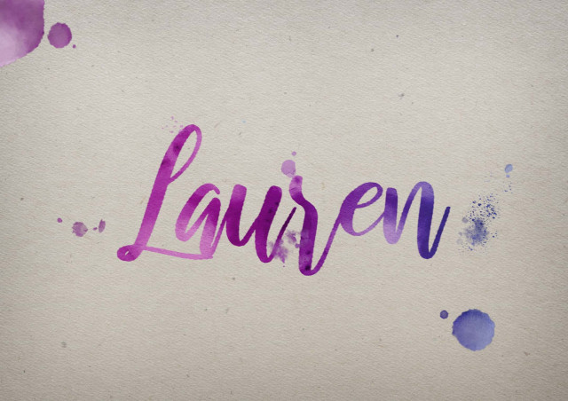 Free photo of Lauren Watercolor Name DP