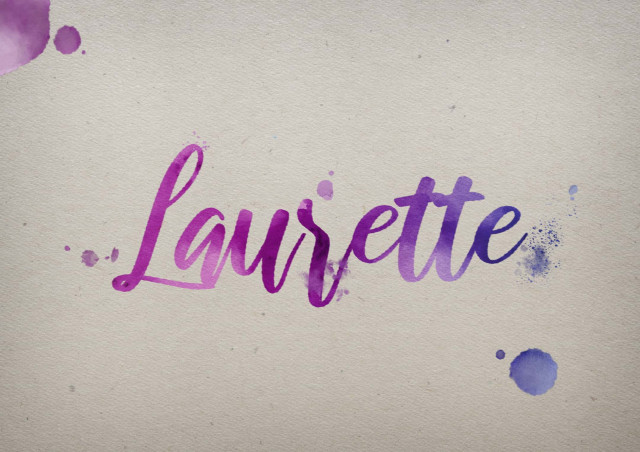 Free photo of Laurette Watercolor Name DP