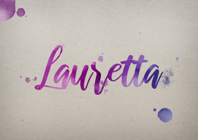 Free photo of Lauretta Watercolor Name DP