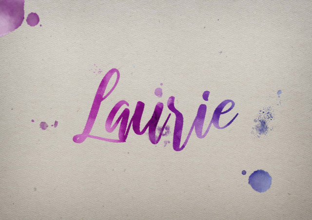 Free photo of Laurie Watercolor Name DP