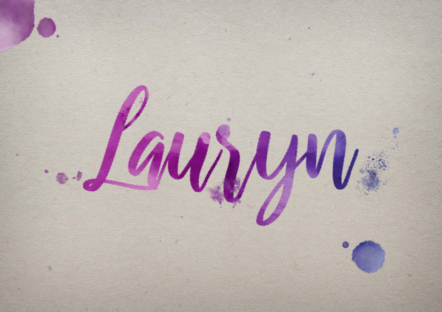 Free photo of Lauryn Watercolor Name DP