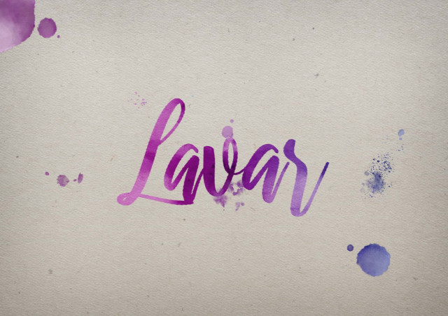 Free photo of Lavar Watercolor Name DP