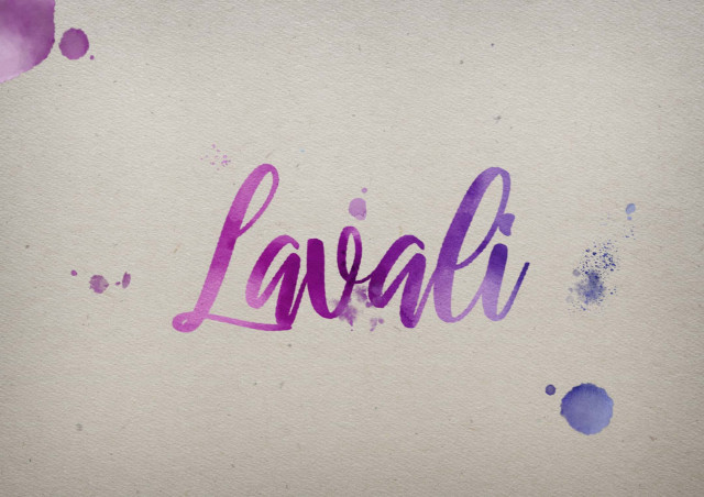 Free photo of Lavali Watercolor Name DP