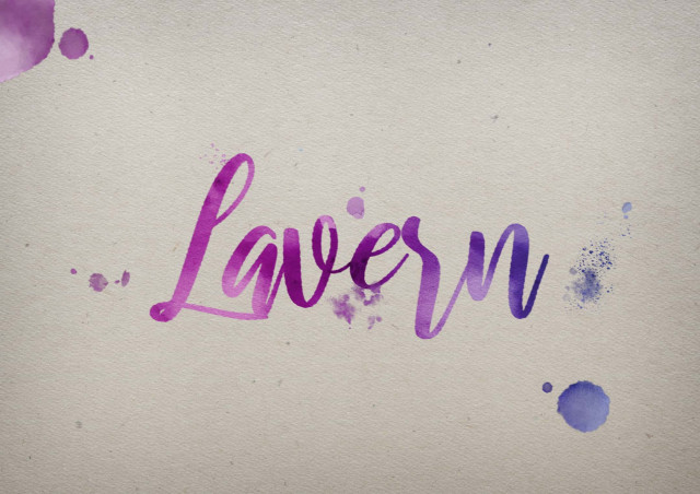 Free photo of Lavern Watercolor Name DP