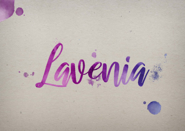 Free photo of Lavenia Watercolor Name DP