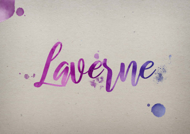 Free photo of Laverne Watercolor Name DP