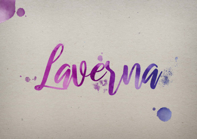 Free photo of Laverna Watercolor Name DP