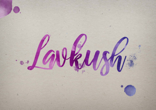 Free photo of Lavkush Watercolor Name DP