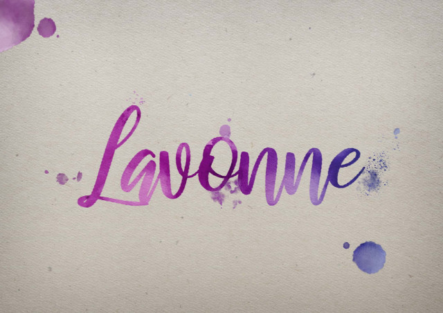 Free photo of Lavonne Watercolor Name DP