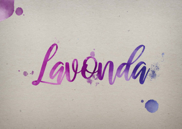 Free photo of Lavonda Watercolor Name DP
