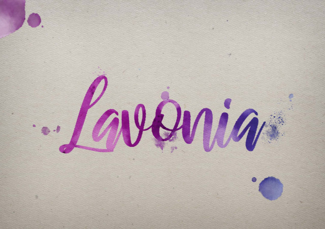 Free photo of Lavonia Watercolor Name DP