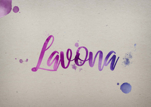 Free photo of Lavona Watercolor Name DP