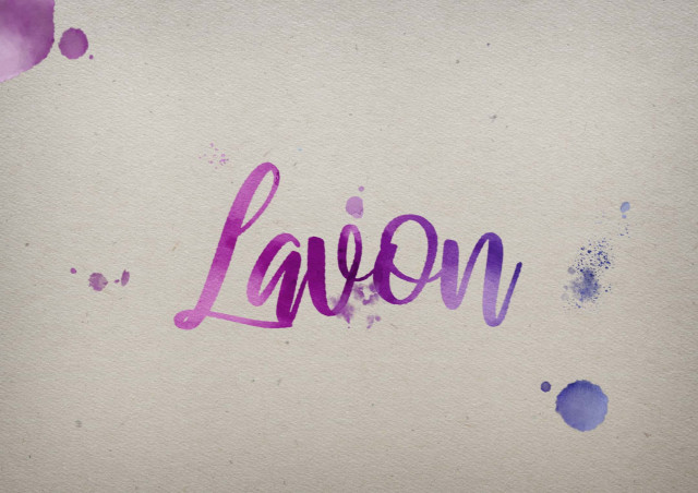 Free photo of Lavon Watercolor Name DP