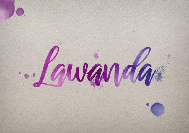Free photo of Lawanda Watercolor Name DP