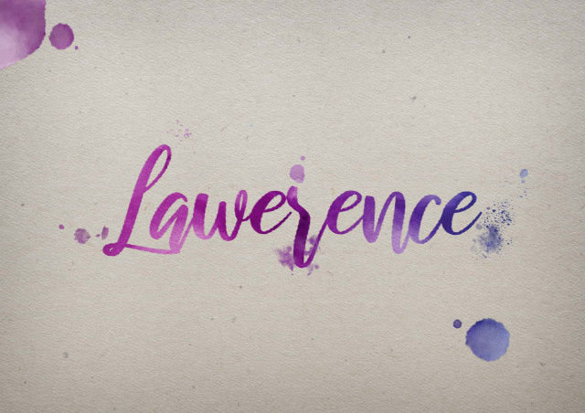 Free photo of Lawerence Watercolor Name DP