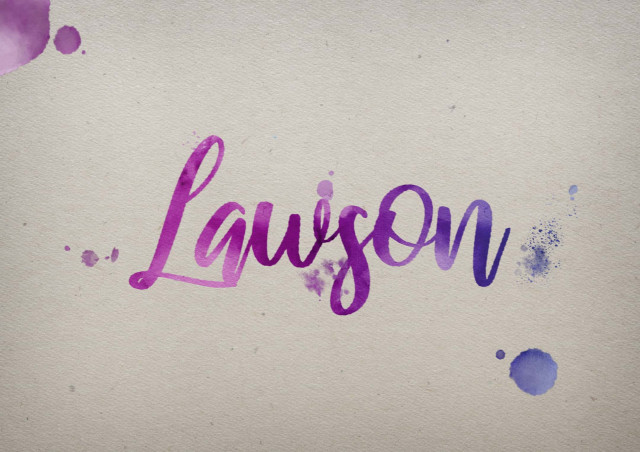 Free photo of Lawson Watercolor Name DP