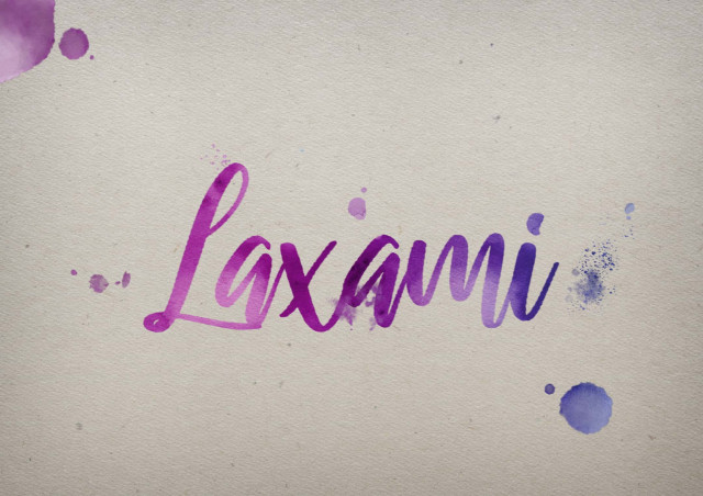 Free photo of Laxami Watercolor Name DP