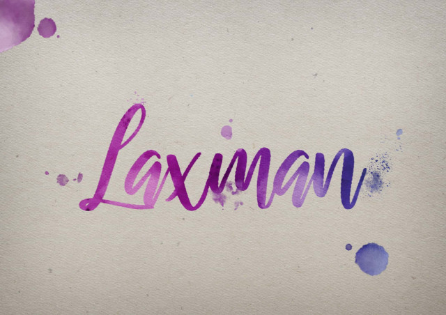 Free photo of Laxman Watercolor Name DP