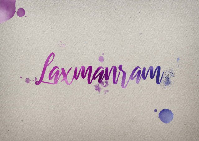 Free photo of Laxmanram Watercolor Name DP