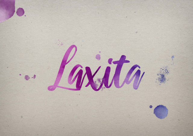 Free photo of Laxita Watercolor Name DP