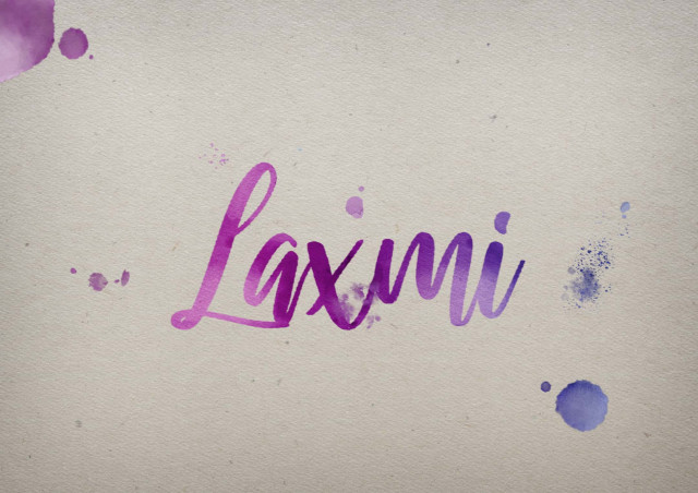 Free photo of Laxmi Watercolor Name DP