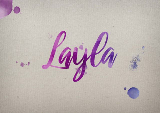 Free photo of Layla Watercolor Name DP