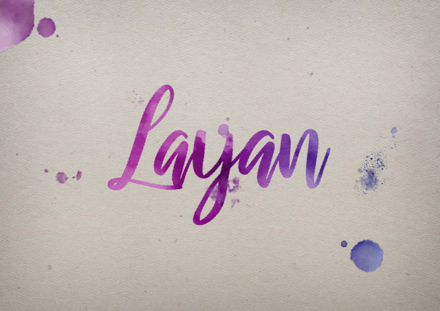 Free photo of Layan Watercolor Name DP