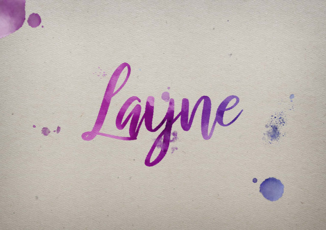 Free photo of Layne Watercolor Name DP