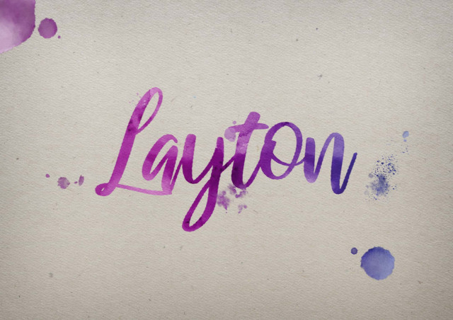 Free photo of Layton Watercolor Name DP