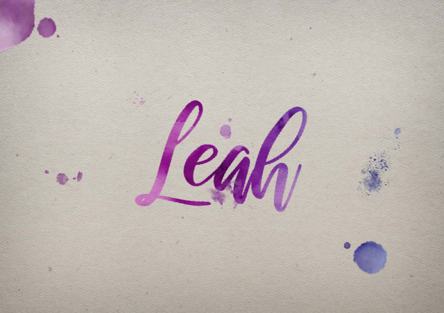 Free photo of Leah Watercolor Name DP