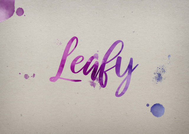 Free photo of Leafy Watercolor Name DP